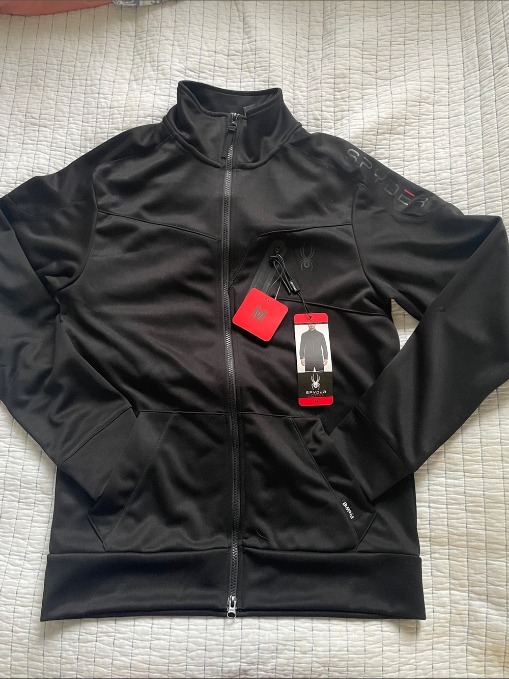 Spyder Men's Black Full-Zip Performance Jacket